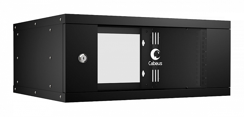 WSC-05D-4U55/45-BK (10184c) Шкаф настенный 19", 4U - YUM
