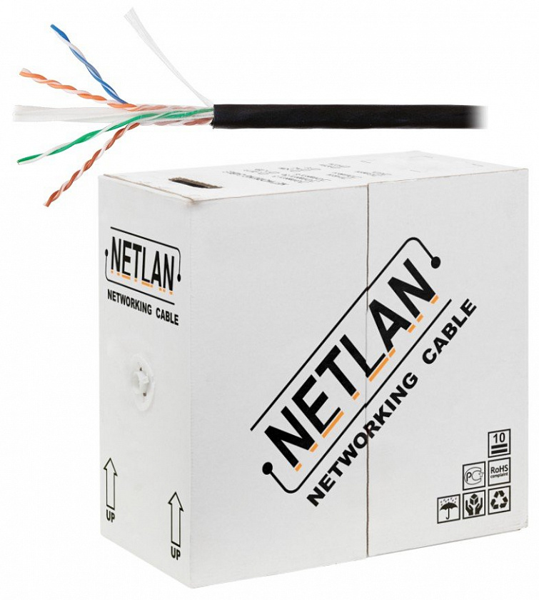 U/UTP 4pair, Cat6, Solid, Out, PE (EC-UU004-6-PE-BK) Кабель «витая пара» (LAN) для структурированных систем связи - YUM