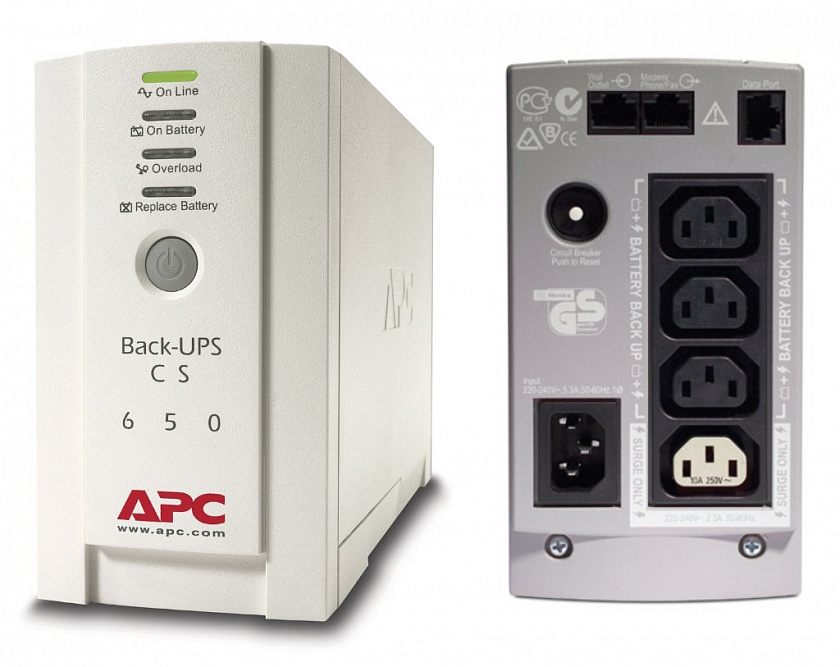 BK650EI APC Back-UPS 650 ВА Источник бесперебойного питания - YUM