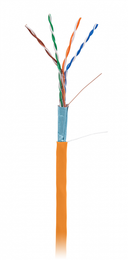 F/UTP 4pair, Cat5e, In, LSZH (EC-UF004-5E-LSZH-OR) Кабель «витая пара» (LAN) для структурированных систем связи - YUM