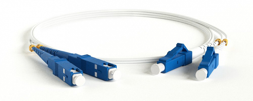 FC-D2-9A1-LC/UR-SC/UR-H-3M-LSZH-WH Патч-корд волоконно-оптический LC-SC - YUM