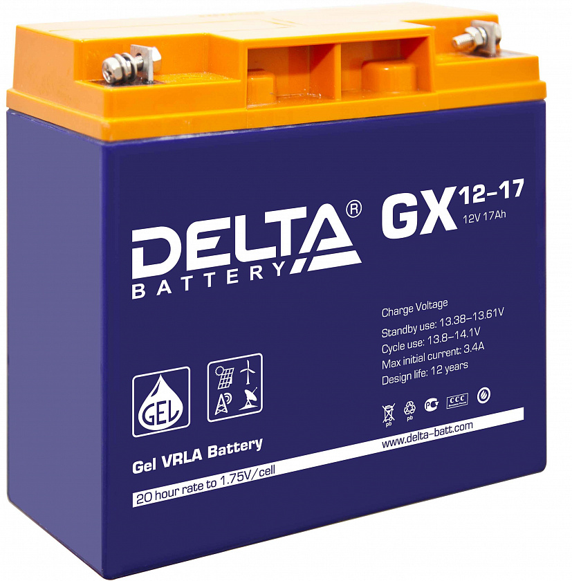 Delta GX 12-17 Аккумулятор герметичный свинцово-кислотный - YUM