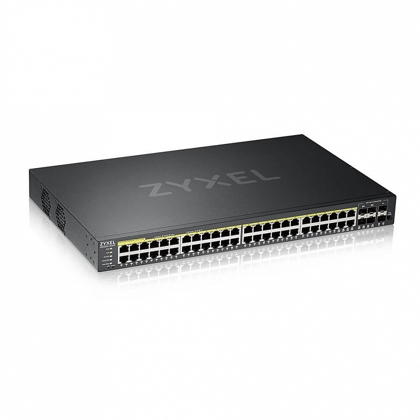 GS2220-50HP-EU0101F Коммутатор гибридный L2 PoE+ rack 19" - YUM
