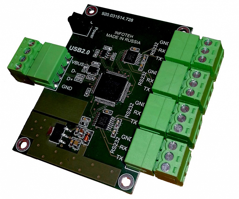 AVT-USB/4RS232 Промышленный преобразователь USB в RS-232 - YUM