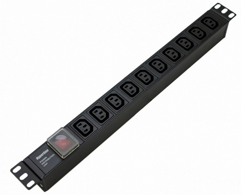 SHE19-10IEC-S-IEC Блок розеток 19" - YUM