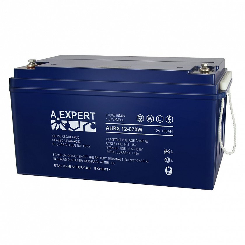ETALON A.EXPERT AHRX 12-670W Аккумулятор герметичный свинцово-кислотный - YUM