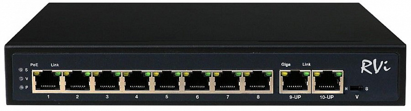 RVi-1NS08F-2T (1G) Коммутатор с питанием по PoE - YUM