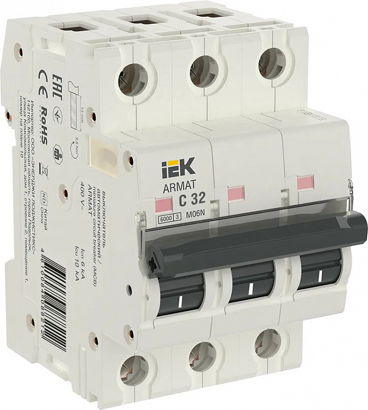 M06N 3P C 32А 6кА ARMAT (AR-M06N-3-C032) Автоматический выключатель - YUM
