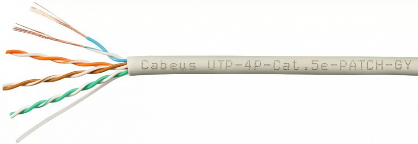UTP-4P-Cat.5e-PATCH-GY (7201c) Кабель «витая пара» (LAN) для структурированных систем связи - YUM