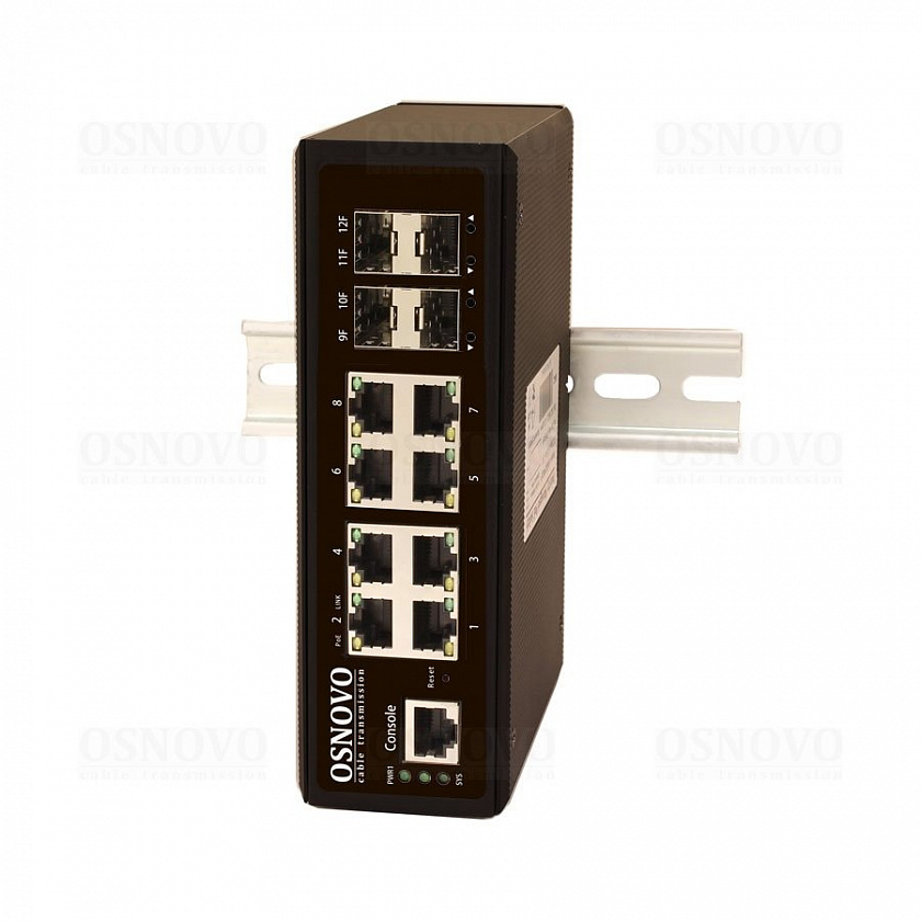 SW-70804/IL Промышленный коммутатор Gigabit Ethernet на 12 портов - YUM