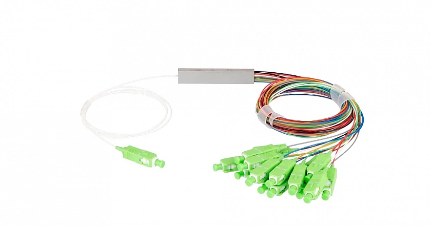 NMF-SPP1X16A1-SCA-M Сплиттер планарный 1x16, 9/125мкм, SC/APC, 0.9 мм - YUM