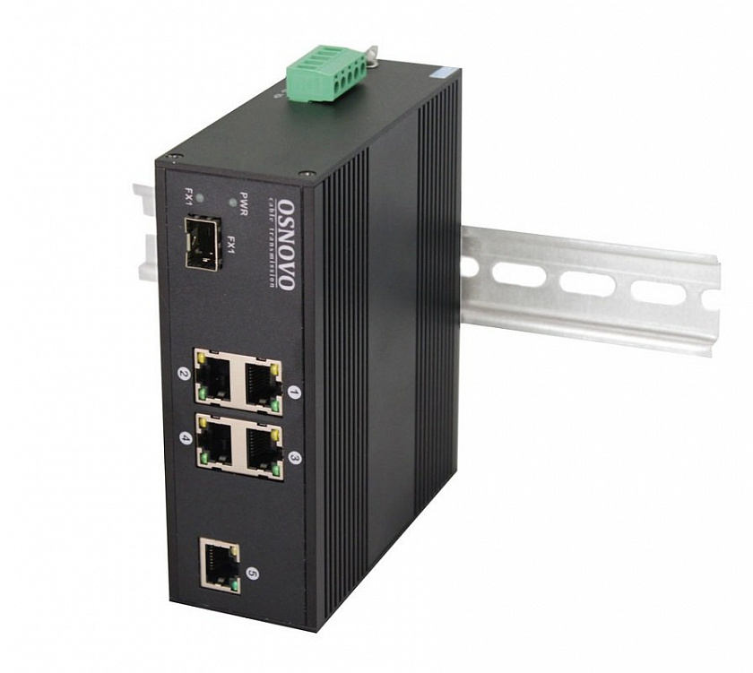 SW-40501/IC Промышленный PoE коммутатор Fast Ethernet на 6 портов - YUM