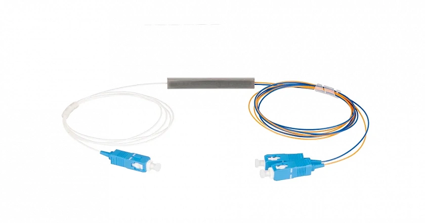 NMF-SPP1X2A1-SCU-M Сплиттер планарный 1x2, 9/125мкм, SC/UPC, 0.9 мм - YUM