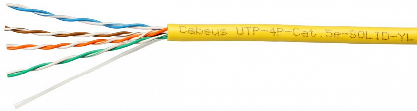 UTP-4P-Cat.5e-SOLID-YL (7251c) Кабель «витая пара» (LAN) для структурированных систем связи - YUM