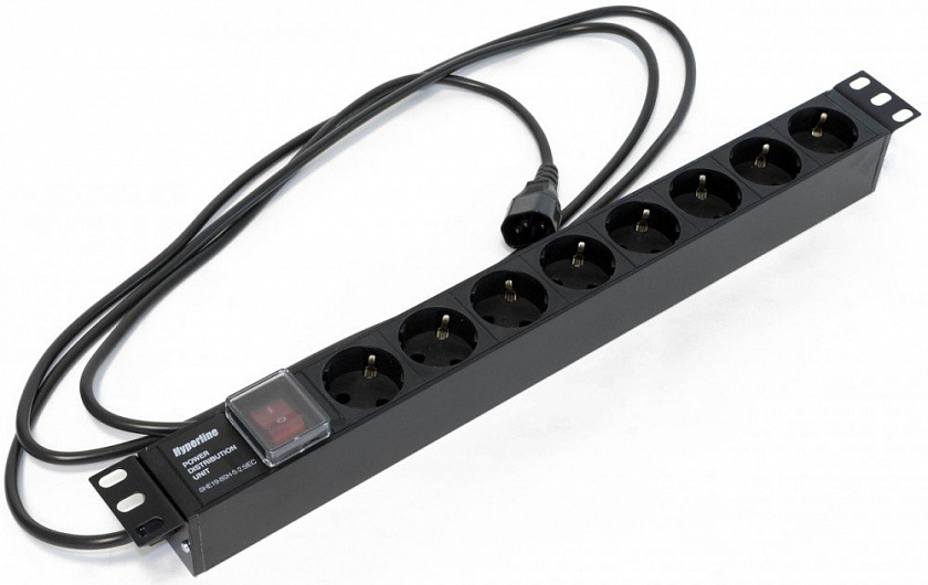 SHE19-8SH-S-2.5IEC Блок розеток 19" - YUM