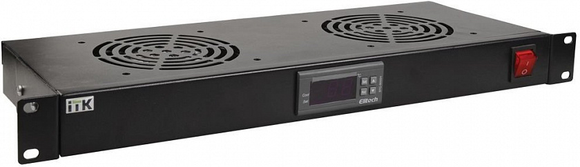 FM05-1U2TS, 1U, 2 вентилятора Вентиляторный модуль с цифровым термостатом - YUM