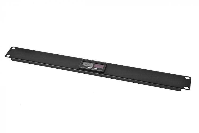 R-FPT-1U-9005 Фальшпанель с термометром в шкаф 19" - YUM