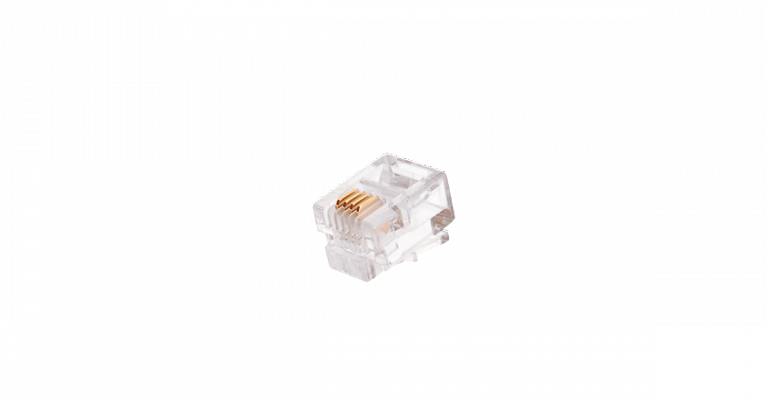 NMC-RJ64RE06UC1-100 (100шт) Телефонный разъем 6P4C (RJ-11) - YUM