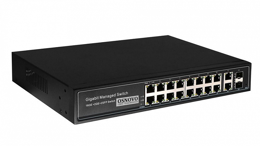 SW-8182/L(300W) Коммутатор 16-портовый Gigabit Ethernet с PoE - YUM