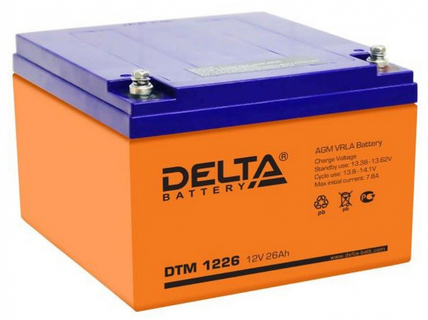 Delta DTM 1226 Аккумулятор герметичный свинцово-кислотный - YUM