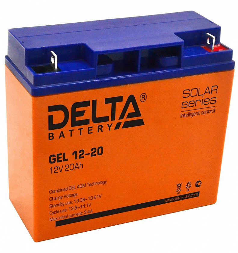 Delta GEL 12-20 Аккумулятор герметичный свинцово-кислотный - YUM