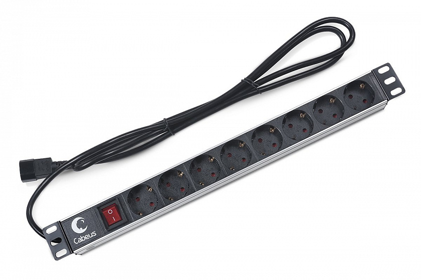 PDU-8P-2IEC (7070c) Блок розеток 19" - YUM