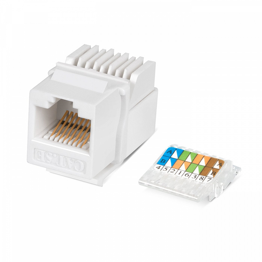 KJ-RJ45-Cat.5e-Toolless (7480c) Вставка Keystone Jack RJ-45 - YUM