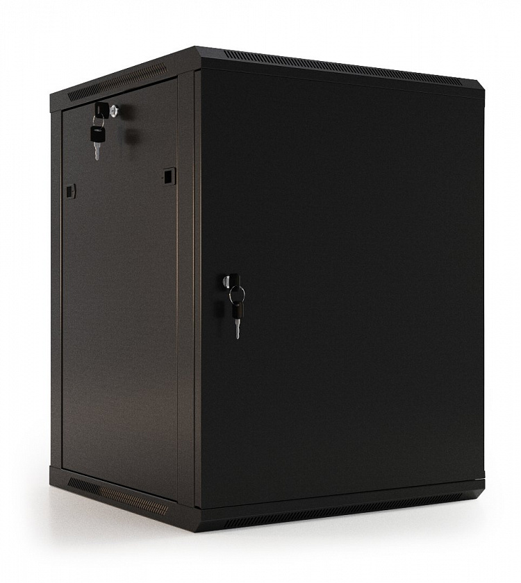 TWB-1268-SR-RAL9004 Шкаф настенный 19", 12U - YUM