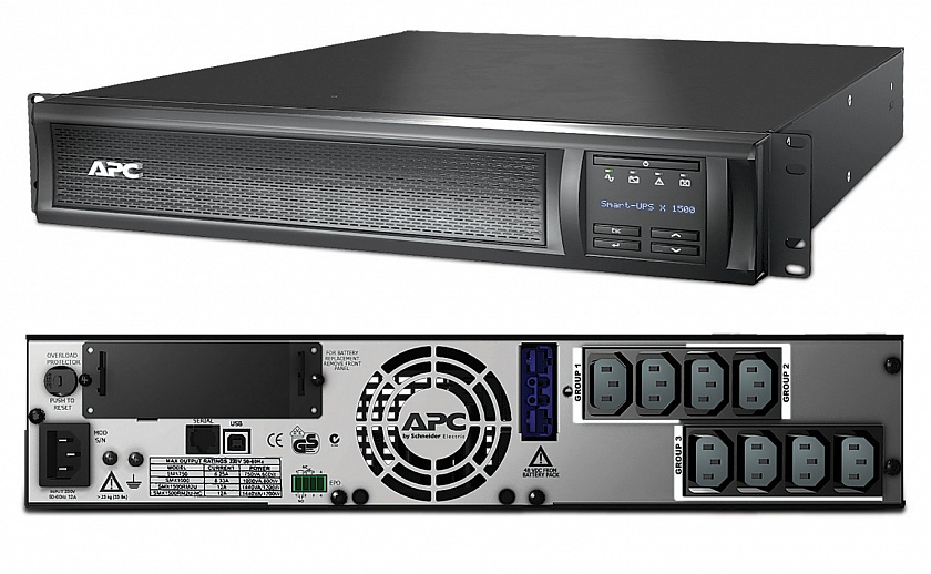 SMX1500RMI2U APC Smart-UPS X 1500 ВА Источник бесперебойного питания - YUM
