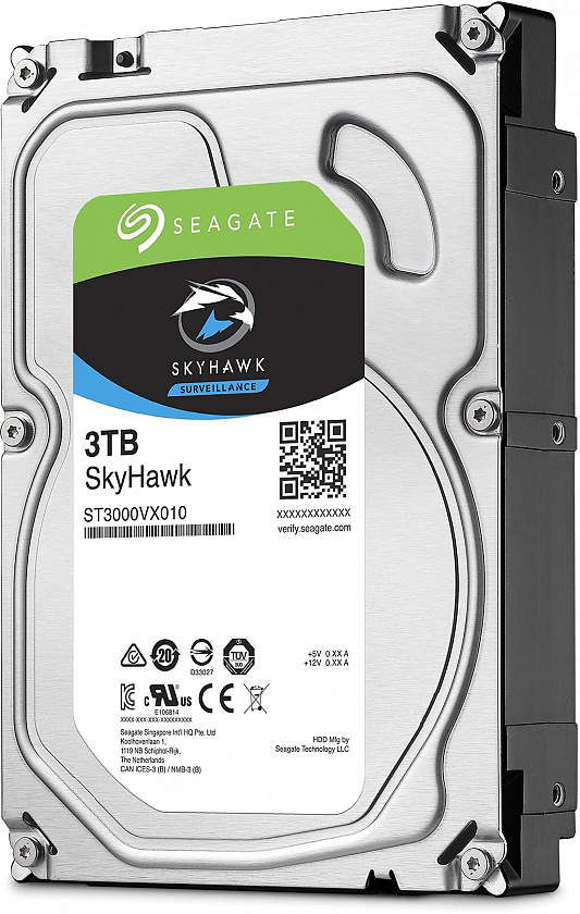 HDD 3000 GB (3 TB) SATA-III Skyhawk (ST3000VX009) Жесткий диск (HDD) для видеонаблюдения - YUM
