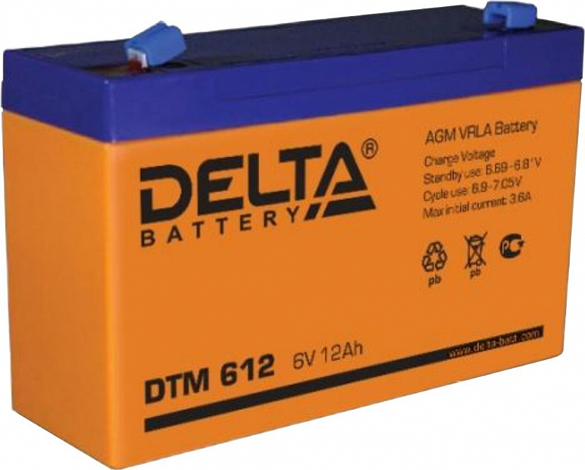 Delta DTM 612 Аккумулятор герметичный свинцово-кислотный - YUM