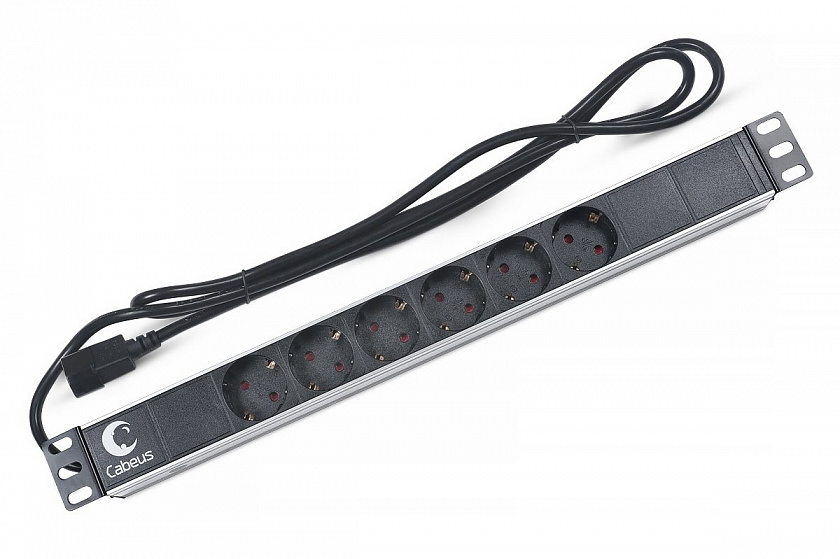 PDU-6P-2IEC (7289c) Блок розеток 19" - YUM