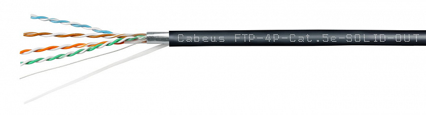 FTP-4P-Cat.5e-SOLID-OUT-LSZH-UV (7176c) Кабель «витая пара» (LAN) для структурированных систем связи - YUM