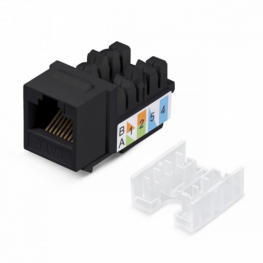 WR-KJ-RJ45-C5E-90-SW-BK Вставка Keystone Jack RJ-45 - YUM