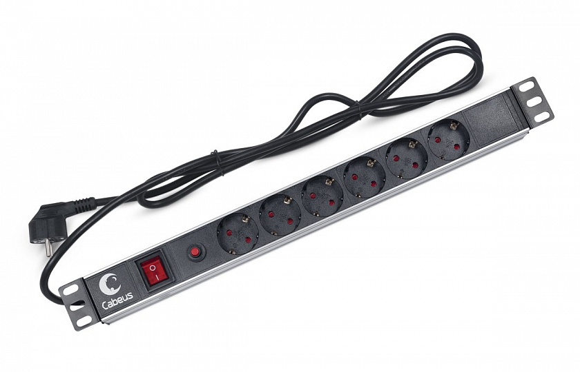PDU-6P-F-2EU (7296c) Блок розеток 19" - YUM