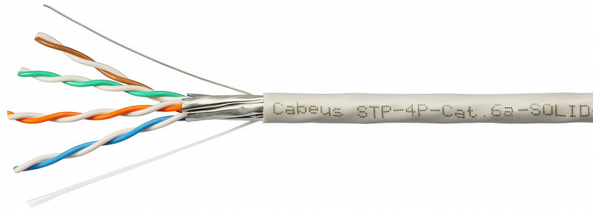 STP-4P-Cat.6a-SOLID-IN-PVC (7196c) Кабель «витая пара» (LAN) для структурированных систем связи - YUM