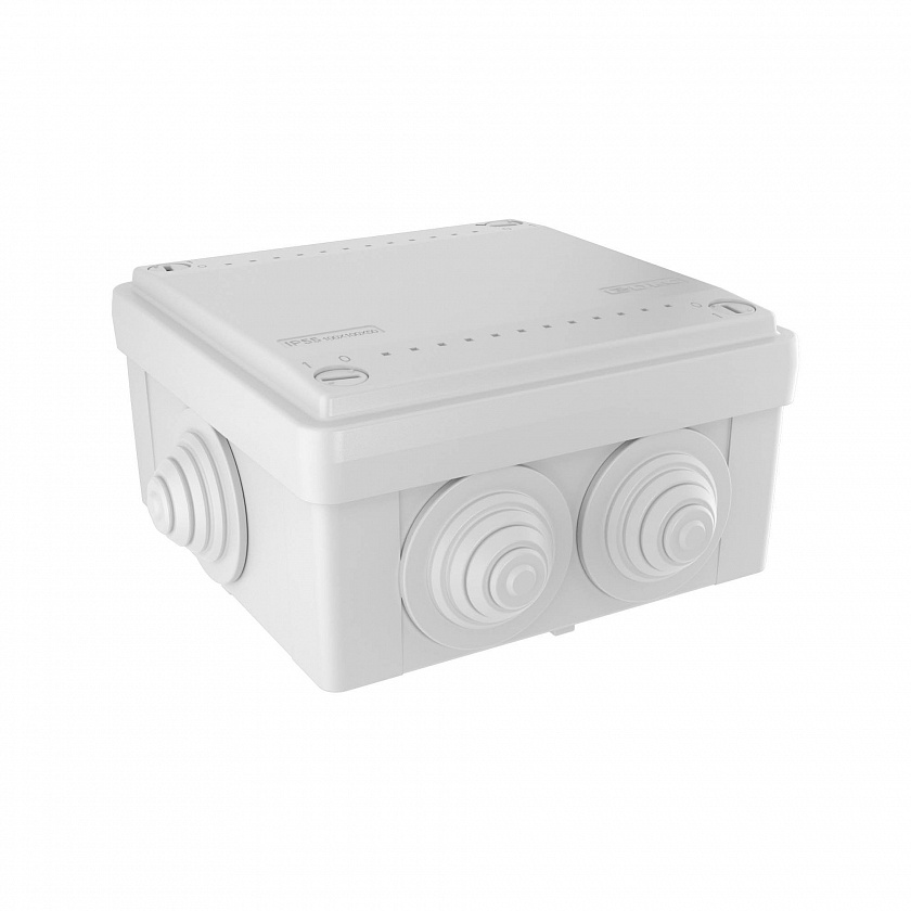 Коробка ответвительная с кабельными вводами IP55, 100х100х50 (53801) - YUM