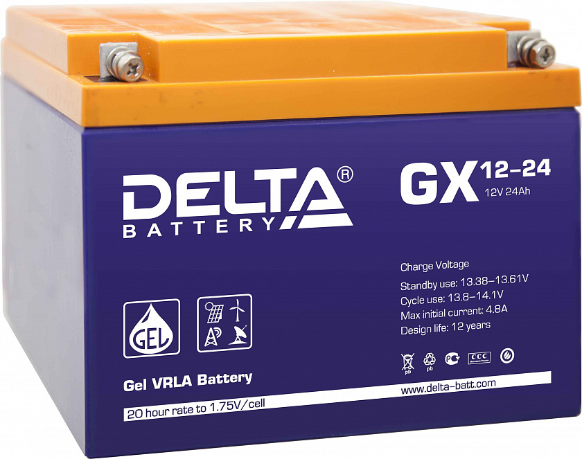 Delta GX 12-24 Аккумулятор герметичный свинцово-кислотный - YUM
