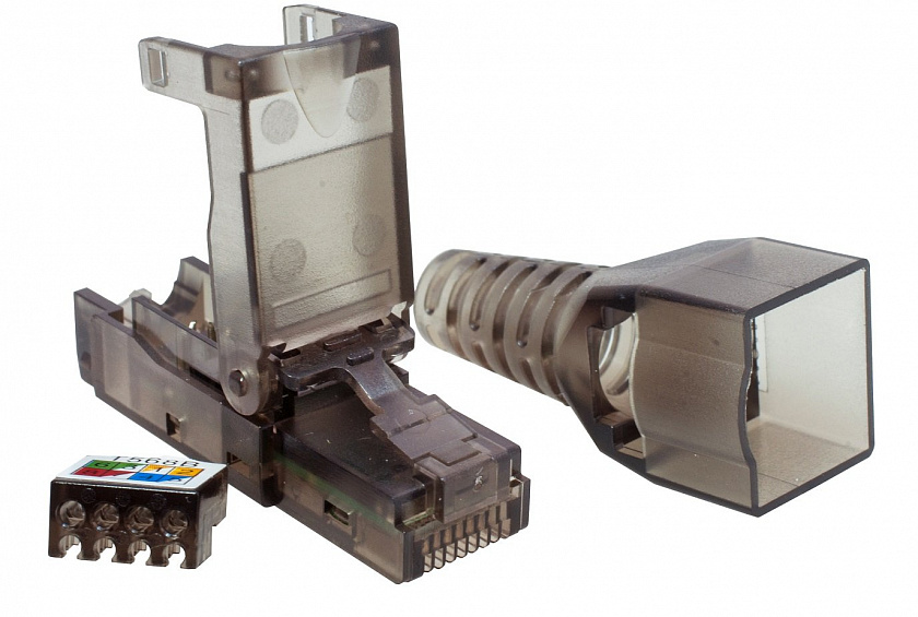 Коннектор 8P8C UTP 6A (RJ-45) безынструментальный (10-0239) Разъем RJ-45 - YUM