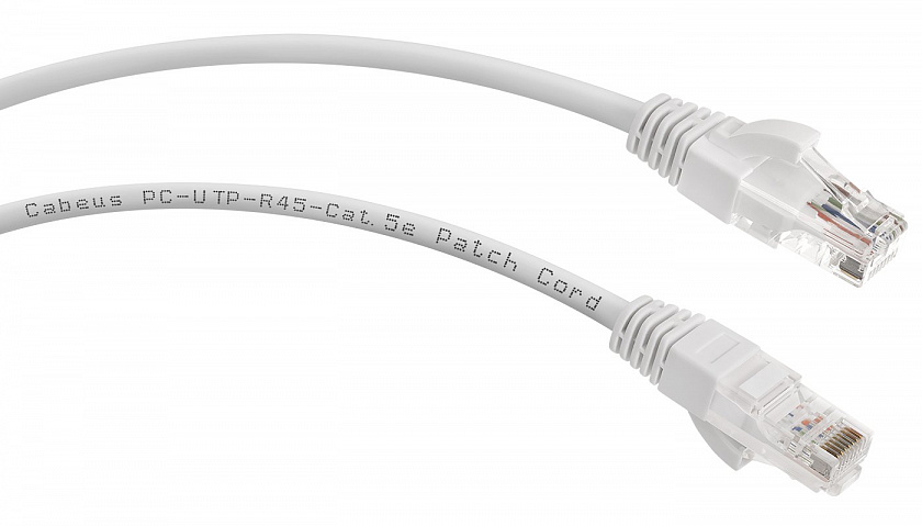 PC-UTP-RJ45-Cat.5e-0.3m-WH (7664c) Патч-корд медный - YUM