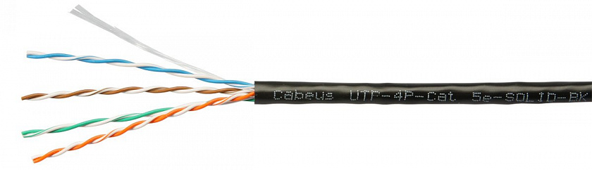 UTP-4P-Cat.5e-SOLID-BK (7252c) Кабель «витая пара» (LAN) для структурированных систем связи - YUM