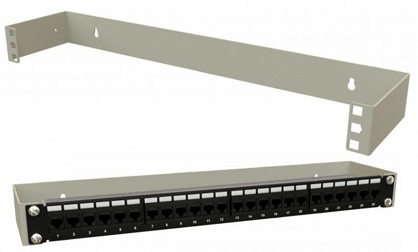 BW19-1U-110F-RAL7035 Кронштейн настенный для 19" оборудования, высота 1U - YUM