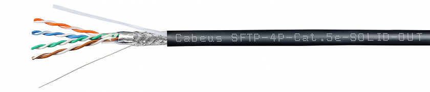 SFTP-4P-Cat.5e-SOLID-OUT-LSZH-UV (7472c) Кабель «витая пара» (LAN) для структурированных систем связи - YUM