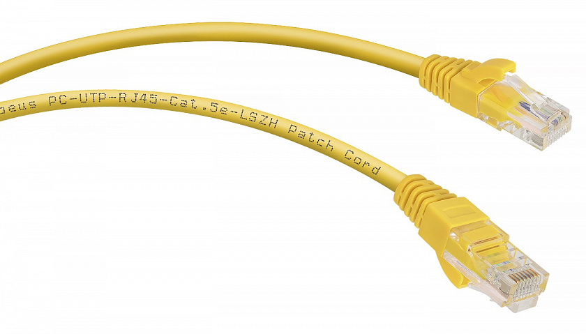PC-UTP-RJ45-Cat.5e-5m-YL-LSZH (9501c) Патч-корд медный - YUM