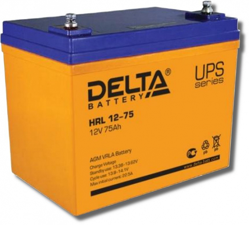 Delta HRL 12-75 X Аккумулятор герметичный свинцово-кислотный - YUM