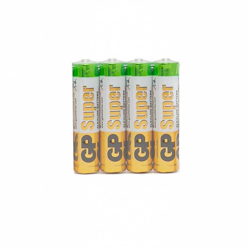 GP Super Alkaline 24A AAA (GP 24ARS-2SB4), упак. 4 шт. Алкалиновые батарейки - YUM