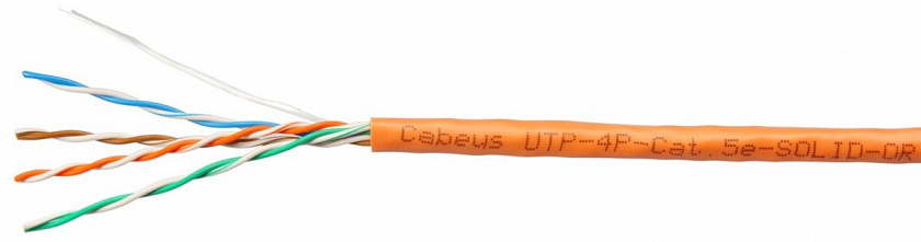 UTP-4P-Cat.5e-SOLID-OR (7253c) Кабель «витая пара» (LAN) для структурированных систем связи - YUM