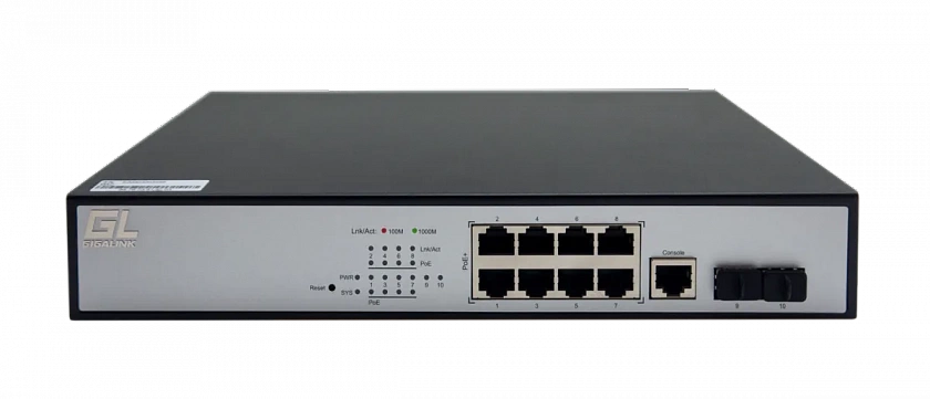 GL-SW-G204-10P Коммутатор с PoE - YUM