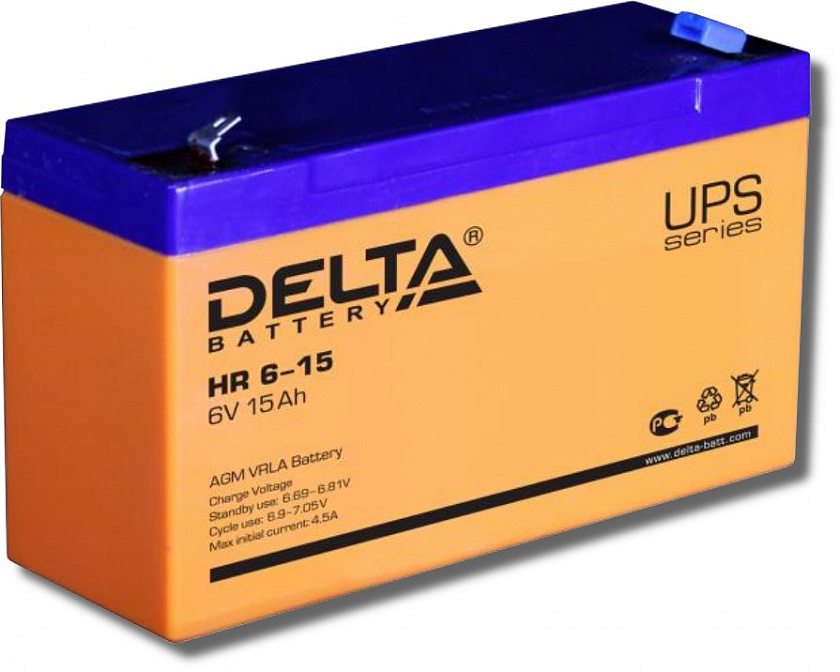 Delta HR 6-15 Аккумулятор герметичный свинцово-кислотный - YUM