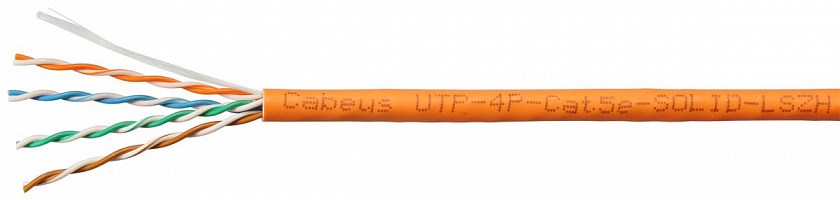 UTP-4P-Cat.5e-SOLID-LSZH (7170c) Кабель «витая пара» (LAN) для структурированных систем связи - YUM